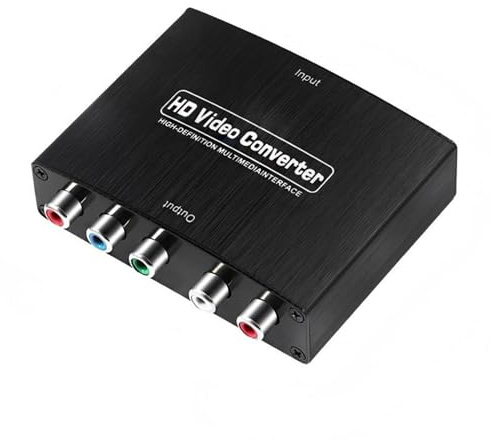 PLACUNT Convertitore video componente da HDMI a YPbPr for collegare laptop, registratori DVD e vecchi televisori/altoparlanti facile da usare