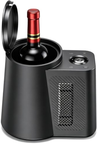 Gaoyongyong Enfriador De Vino Eléctrico para Botella Individual Black