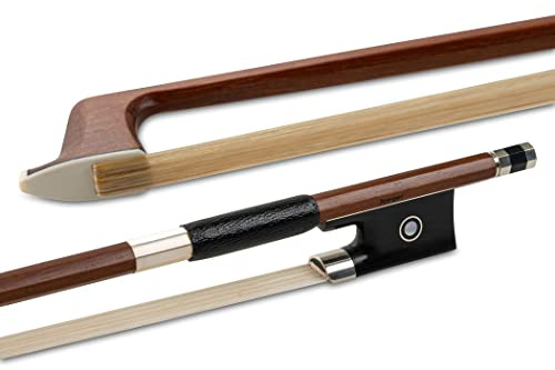 GEWA Violinbogen Massaranduba Student 3/4 Naturhaar, kantige Stange, Ebenholzfrosch mit Schübchen