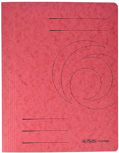 Herlitz Schnellhefter quality A4 Karton, gefaltet, rot, 10 Stück