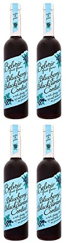 Belvoir, cordiale di mirtillo/ribes nero, 500 ml, confezione da 4