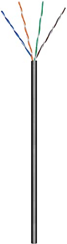 Goobay 57199 CAT 6 Outdoor Netzwerkkabel, U/UTP, Schwarz für SOHO Anwendungen, AWG 24/7 (stranded), PE