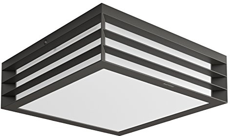 Philips Moonshine Outdoor Deckenleuchte (14 W), wetterfeste Gartenleuchte für den Außenbereich, E27 Leuchte ohne Leuchtmittel, anthrazit