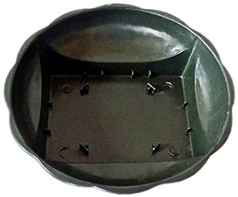 Pack of 20 Round Floral Bowls with Square Bases (Dark Green). Floral Arrangements/Wedding Displays