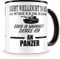 Samunshi® Tasse Panzer Spruch Bundeswehr Geschenke Kaffeetasse Tassen Teetasse Kaffeebecher Soldat schwarz