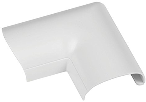 30mm x 15mm White Clip-Over Over Door Top Trunking Adapter – Wall Conduit AV/TV | Loops
