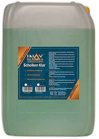 INOX® Scheibenreiniger Konzentrat 25 L – Scheibenwischwasser-Zusatz für Autoscheiben | Universeller Glasreiniger für Wischwasser | Konzentrat für Glatte Oberflächen