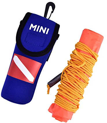 tauchboje mit Leine,Tbest taucherboje,Tauchen Boje Schwimmen Boje, Hohe Sichtbarkeits-aufblasbare Sporttauchen-Signalmarkierungs-Boje mit Aufbewahrungstasche