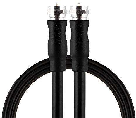 PHILIPS RG6 Koaxialkabel für Audio und Video, Innenbereich, für Kabel, TV, Antenne, Sat, DVR, 7,6 m, Weiß 15ft. | 4.5m schwarz