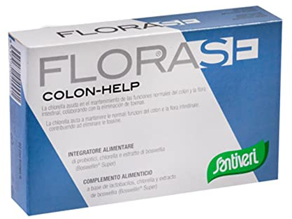 SANTIVERI - Florase Colon-Help - Probióticos y Chlorella - 40 Cápsulas | Con Boswellin® Super | Complemento alimenticio para el bienestar intestinal