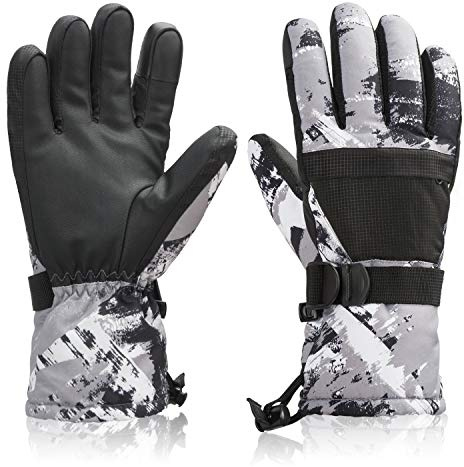 BOSONER Ski Snowboard Gloves - Waterproof Winter Warm Gloves with Touchscreen for Men, Women, Kids Skiing and Snowboarding