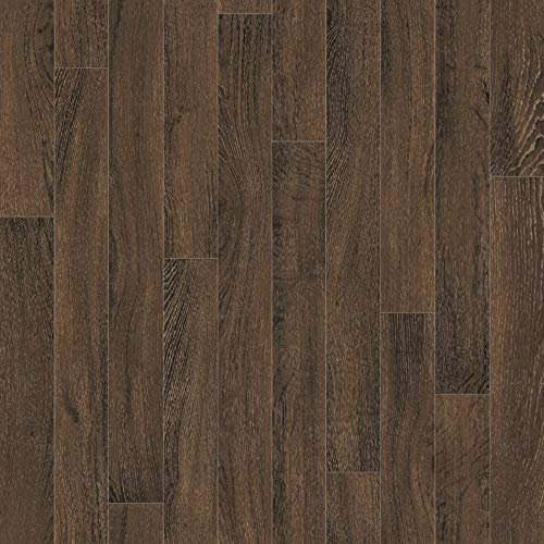 Spirit Golden Oak Dark Anti Slip Wood Effect Vinyl Flooring Lino (2m x 2m)