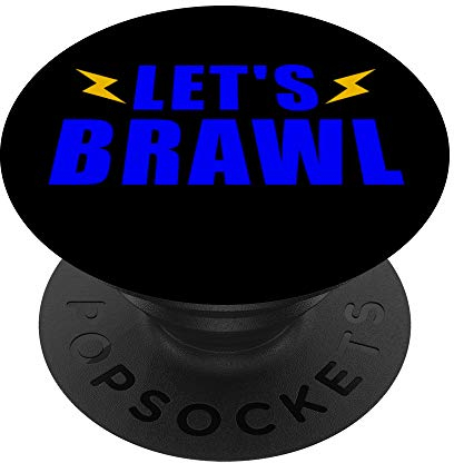 EAT SLEEP BRAWL REPEAT GESCHENK DAMEN HERREN KINDER JUNGEN PopSockets PopGrip: Ausziehbarer Sockel und Griff für Handys/Tablets mit Tauschbarem Top PopSockets Klebender PopGrip
