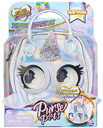 Micro Purse Pets Narwal Mini-Täschchen - mit rollenden Augen, am Henkel zu tragen oder zum Anhängen, ab 5 Jahren