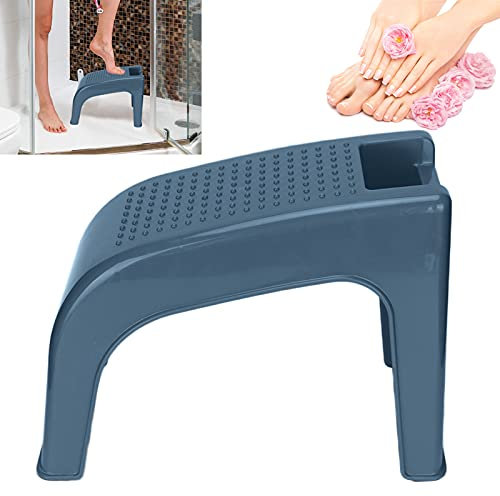 Poggiapiedi per doccia, poggiapiedi per pedicure stabile antiscivolo leggero e pratico per il bagno per la casa(Verde scuro)