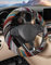SEG Direct Boho Lenkradbezug, Ethnischer Stil Grob Flachs Tuch Auto Lenkradhüllen, Anti-Rutsch Und Schweiß Absorption, 37-39CM