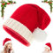 Lets Joy Weihnachtsmütze, Gestrickte Nikolausmütze, Rot Weihnachtsmann Hüte, Plüsch Weihnachtsmann Mütze Partyhut, Weihnachtsmannmütze, Weihnachten Hut Wintermütze für Kinder und Erwachsene