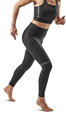 CEP – The Run Tights für Damen Schwarz | High Waist Sporthose mit Tight Fit Technologie | Laufhose mit maximaler Bewegungsfreiheit | Atmungsaktive Trainingshose Damen | M