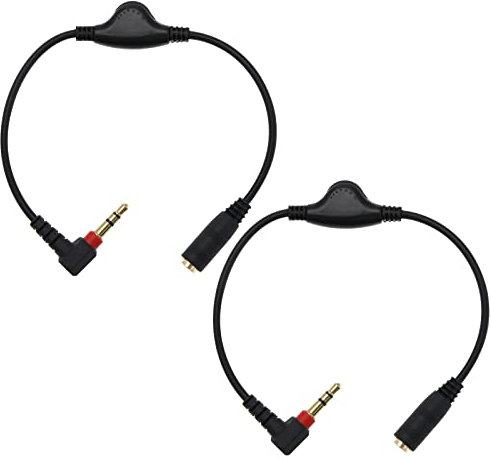 2PCS 3.5mm Male to Female Audio Extension Cables Headphone/Speaker Volume Control Cable for Computers MP3 MP4 Headphones Plug and Play 25cm Length