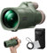 K&F Concept Monokular Teleskop 12x50 HD Handy Fernrohr Mit Arca-Schnittstelle für Vogelbeobachtung, Jagen, Wandern, Konzert (IP66 Wasserdicht Grün)