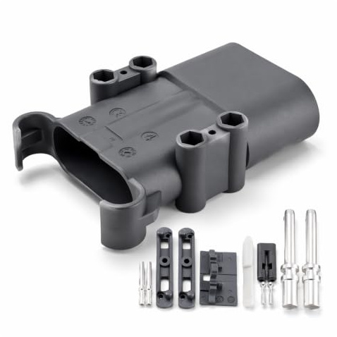 Forklift Battery Connector, 320A Male DC150V Vehicle Charging Connector | Quick Connect Wire Connectors, High Temperature Proof PBT‑PC Shell, UL94V-0 Fire Rating, Silver-Plated Copper Terminals
