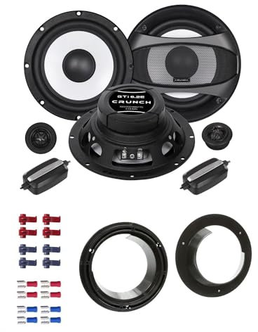 EHO Crunch GTi6.2E Auto Lautsprecher mit Einbauset passend für Suzuki Grand Vitara ab 2005 Türen vorne 400 Watt 165mm 2 Wege Kompo