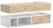 Vicco Mueble bajo Lavabo Henri, Blanco/Roble Artesanal, 100 x 15 cm con cajón
