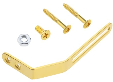 YINETTECH Jazz Guitar Support Bracket with Screws Nut Bolt Compatible with Archtop Jazz Hollowbody Guitar Pickguard Bracket Mounting