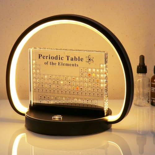 Healand Periodensystem mit echten Elementen, Periodensystem der Elemente mit echten Elementen Periodensystem der Elemente aus Acryl - geeignet für Lehrer Kinder Schülerinnen,A(black)