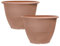 Fyne-Finds Set of 2 Peach Terracotta Plastic Plant Pots 30cm, 12inch Tall Round 10L Tub Garden Planters