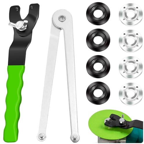 YOUNGSAY 2 Pezzi Chiave Angolare Universale per Smerigliatrice, 13-46mm Anti Scivolo Chiave Universale per Smerigliatrice, Chiave Regolabile per Smerigliatrice Angolare con Dado Flangia (2 Stili)