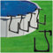 Teisaiko Lot de 4 supports de bâche solaire pour piscine hors sol, support de couverture solaire réglable, convient pour les piscines hors-sol à paroi en acier et encadrées, protège les couvertures