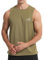 Herren Tanktop Gym Tshirt Muskel Fitness Training Laufshirt Fitness Tanks Ärmelloser T-Shirt Armeegrün XL