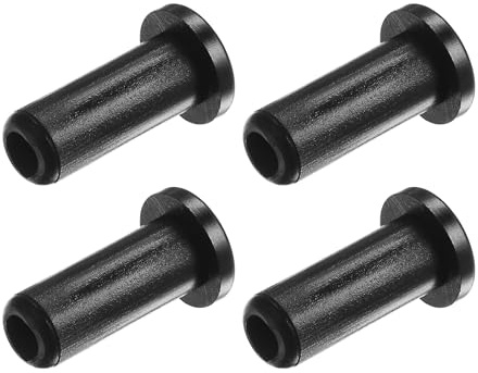 Kozelo Boccole a Flangia Nylon 6×10×28,5mm(Foro×OD×Lunghezza) Bianche 4pz