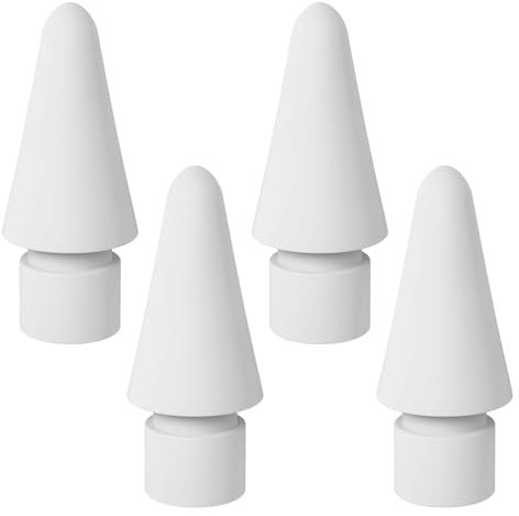 Alta Sensibilità Punte, 4 Pezzi Punte Tips, Tips Ricambio, Controllo Preciso della Punta della Penna, Sensibilità Punte Tips Ricambio Accessori, Compatibile con Apple Pencil Punta (Bianco *4).