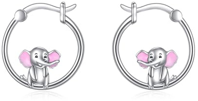 ONEFINITY Elefanten Ohrringe Sterling Silber Niedliche Elefanten Ohrringe Elefanten Schmuck Geschenke für Frauen