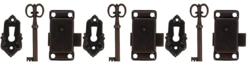 Hoement 6sätze Vintage Möbel Schloss Antike Latches Für Schmuckkästen Kommoden Und Schränke Aus Robustem Und Leicht Zu Installieren Für Dekorative Aufbewahrungslösungen