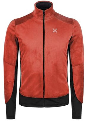 MONTURA Polar 2 Jacket Uomo MJAP21X61 Colore Rosso Pile Termico a Doppio Poliestere Ideale per Stare al Caldo nel Trekking e attività Outdoor nelle giornate Fredde L
