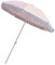 Pink Striped Tassel Garden Umbrella Retro Hawaiian Style Parasol for Beach Patio and Pool Shading Wear resistant and Perfect for Seaside Courtyards