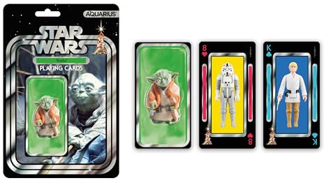 AQUARIUS Star Wars Yoda Premium Spielkarten – Kartendeck mit Yoda-Motiv für Ihre Lieblingskartenspiele – Offiziell lizenzierte Star Wars Merchandise & Sammlerstücke