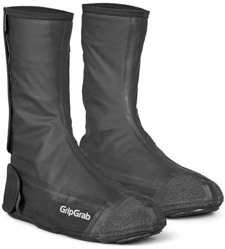 GripGrab Trailblazer Flat Pedal MTB Überschuhe Wasserdicht Klettverschluss | Für Flatpedal-MTB-Schuhe auf Trail-Fahrten, abriebfeste Sohle mit Aramid-Zehenbox, Klettverschluss und Reflektoren