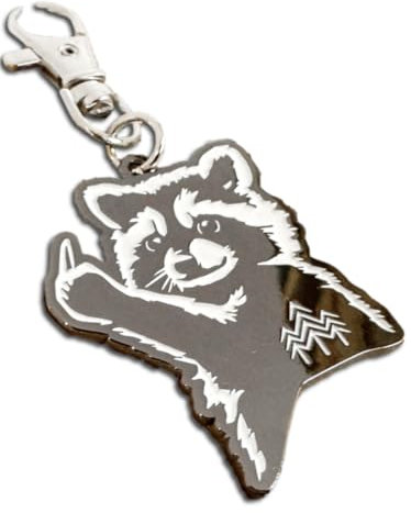 HOLZBRÜDER Schlüsselanhänger Frecher Waschbär aus Emaille - Passender Charm für unseren Rucksack