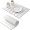 Kiswleon Stone Drying Mat Kitchen Foldable,Non-Slip 40 x 30 cm Stone Bath Mat Quick Dry,Reusable Diatomite Drying Pad with Non Slip Mats for Bathroom Counter