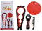 Jar Opener & Bottle Opener 4-in-1 Set - For Screw Jars, Cans, Wine Bottles - Ergonomic Handle for Seniors & Arthritis (Weak Hands) (Red-Black)
