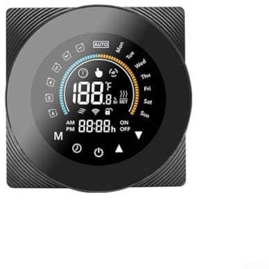 Für Zigbee Smart Thermostat für Gaskessel Fußbodenheizung, mit 5+1+1 Wochenplanung, Sprachsteuerung, Energiesparfunktionen, LED-Display, Kindersicherung, Dual-Modi für Heimanwendungen (WLAN)