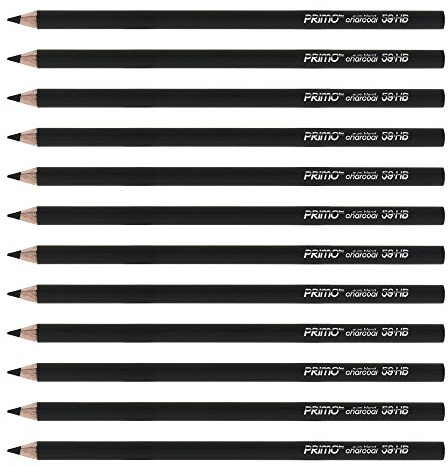 Primo Euro Blend HB Charcoal Pencils, Box of Twelve Hard (59-HB)