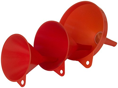 hünersdorff Trichterset 3-teilig, 140/164/208mm, rot, HD-PE, made in Germany