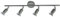 Dapo Strahler Spot LINOS 4 flammig Fassung GU10 titan Deckenleuchte Deckenspot Deckenstrahler