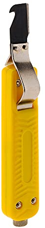 Zenitech - Abisolier- Und Schneidemesser Für Kabel - Jokary-Typ - Präzise Klinge Und Gleitschiene - Für Runde Und Flache Kabel 8 Bis 28 Mm - Tiefeneinstellschraube - Gelb - 165 Mm