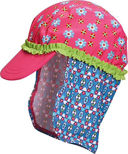 Playshoes Cappello Di Protezione Uv, Copricapo con cuffia da piscina Unisex - Bambini e ragazzi, Fiori, 49